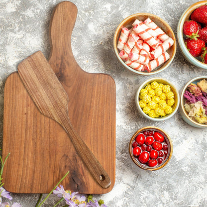 Wooden Spatula for Cooking Long Handle Flat Frying Spatula Flat Frying Inclined Spatula Angled Spatula Egg Wood Flipper Turner Fish Spatula Turner Non Stick Wood Utensils for Mixing Scraping Baking