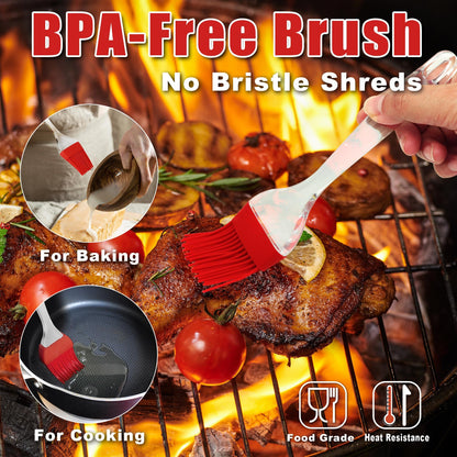 Professional Turkey Baster Meat Injector Syringe Kit, Baster for Cooking Thanksgiving & Christmas Turkey, Injector Marinades for Meats, Full Set with Basting Brush, Meat Shredder Claws, Large Capacity