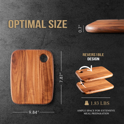 Wood Cutting Boards for Kitchen,JAMES.F Acacia Wooden Heavy Duty Cutting Board, Chopping Serving Boards with Hanging Hole for Meat Bread or Vegetables