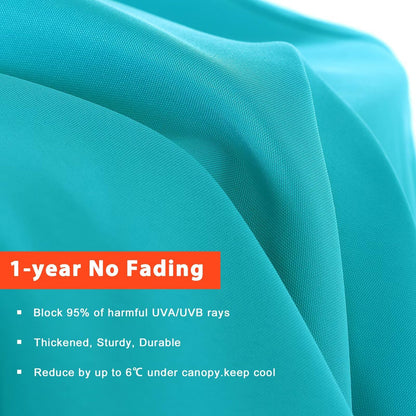 ABCCANOPY 9ft Outdoor Umbrella Replacement Top Suit 8 Ribs (Turquoise) - CookCave