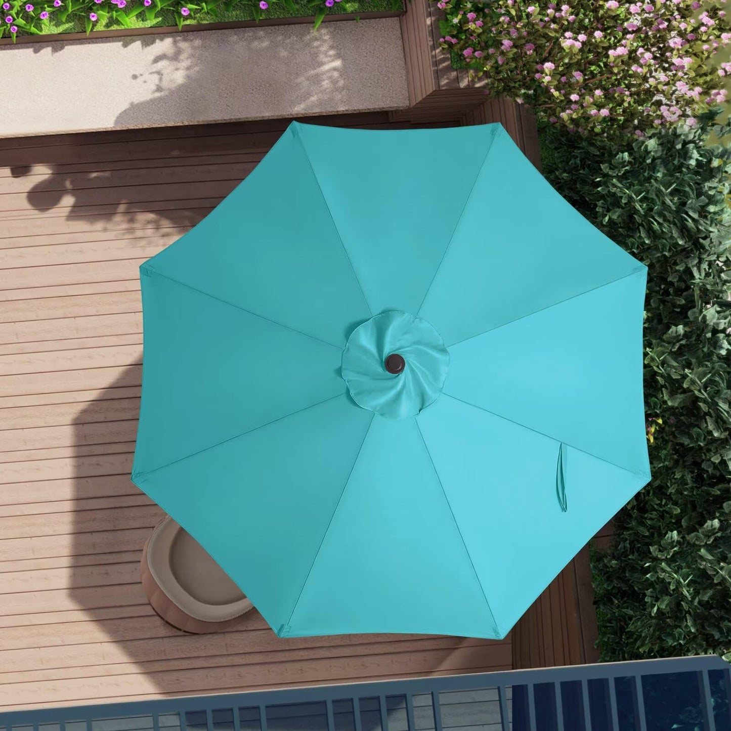 ABCCANOPY 9ft Outdoor Umbrella Replacement Top Suit 8 Ribs (Turquoise) - CookCave