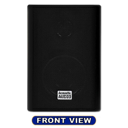 Acoustic Audio by Goldwood AA351B 2 Way High Performance Indoor Outdoor 500W Speakers with Powerful Bass (1 Pair, Black) - CookCave