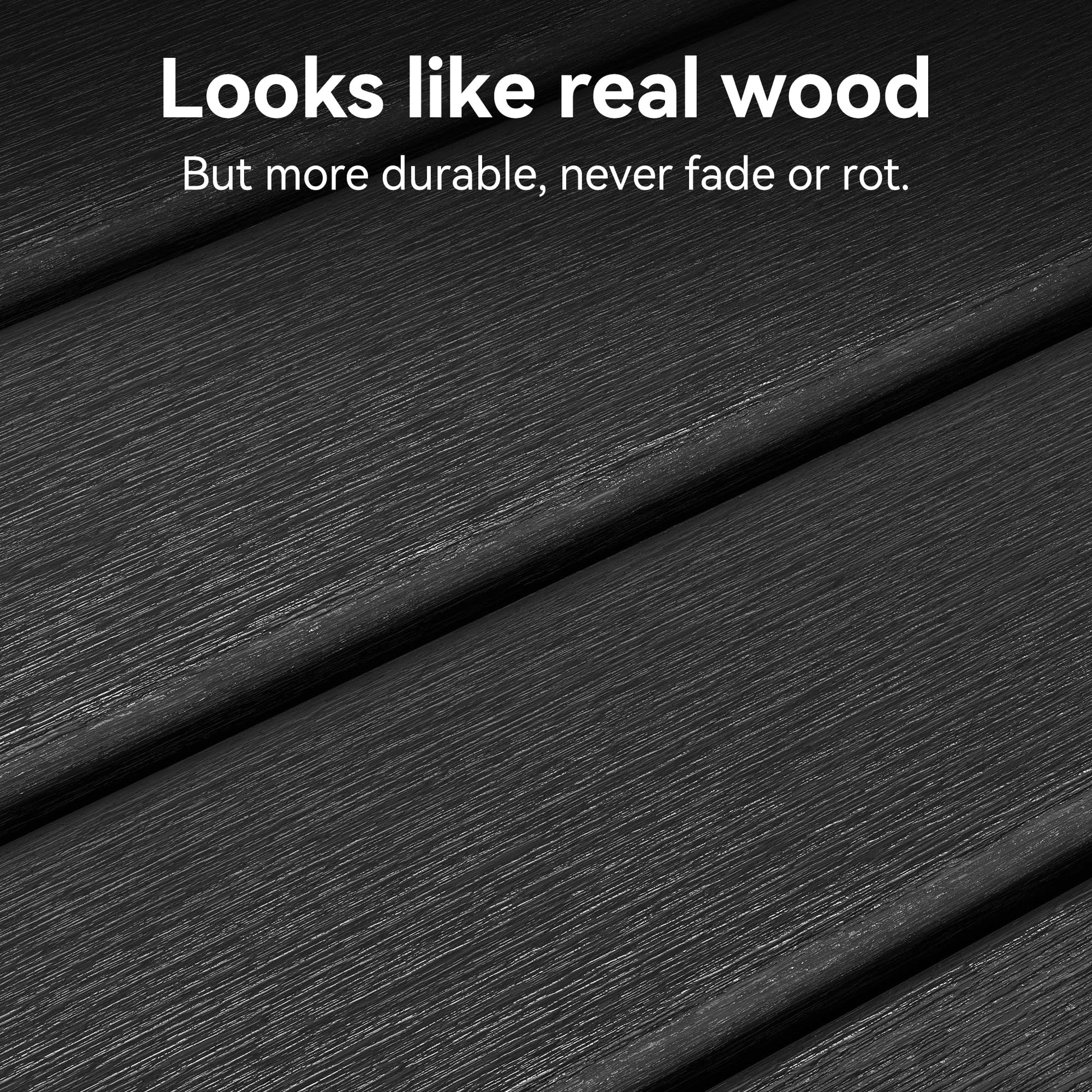 ACUEL 48" HDPE Outdoor Bench, All-Weather & Fade-Resistant 2-Person Garden Bench, Low Maintenance Patio Bench for Garden, Porch & Patio,Black - CookCave