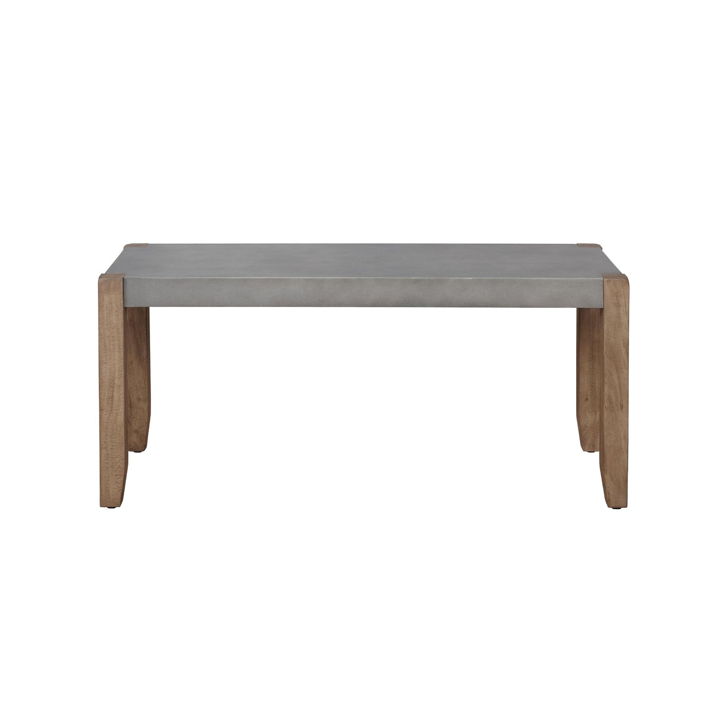 Alaterre Furniture Newport Bench with Faux Concrete Seat and Wood Legs - 40 Inch Entryway Bench with Rustic Industrial Design - Benches for Bedroom, Living Room, Dining Room, and Mudroom - CookCave