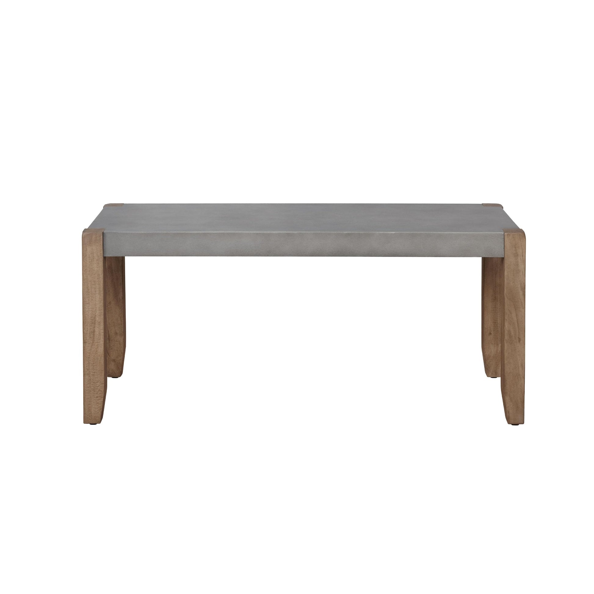 Alaterre Furniture Newport Bench with Faux Concrete Seat and Wood Legs - 40 Inch Entryway Bench with Rustic Industrial Design - Benches for Bedroom, Living Room, Dining Room, and Mudroom - CookCave