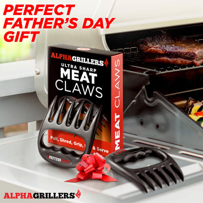 Alpha Grillers Meat Shredder Claws - Fathers Day Gifts for Dad - BBQ Grilling Accessories Gift for Men Him Husband Boyfriend Birthday - Barbecue Grill Puller for Shredding Pulled Pork Chicken - CookCave
