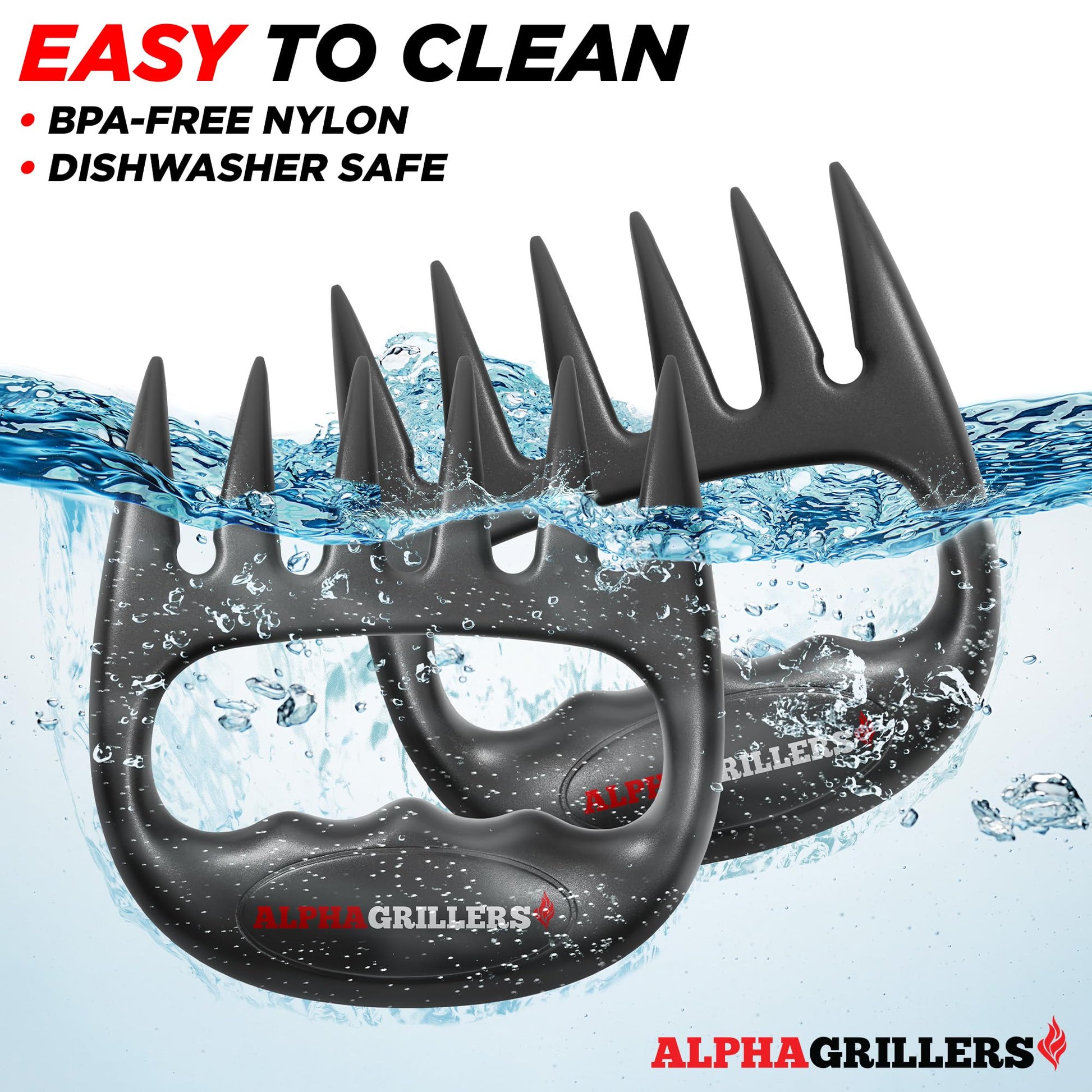 Alpha Grillers Meat Shredder Claws - Fathers Day Gifts for Dad - BBQ Grilling Accessories Gift for Men Him Husband Boyfriend Birthday - Barbecue Grill Puller for Shredding Pulled Pork Chicken - CookCave