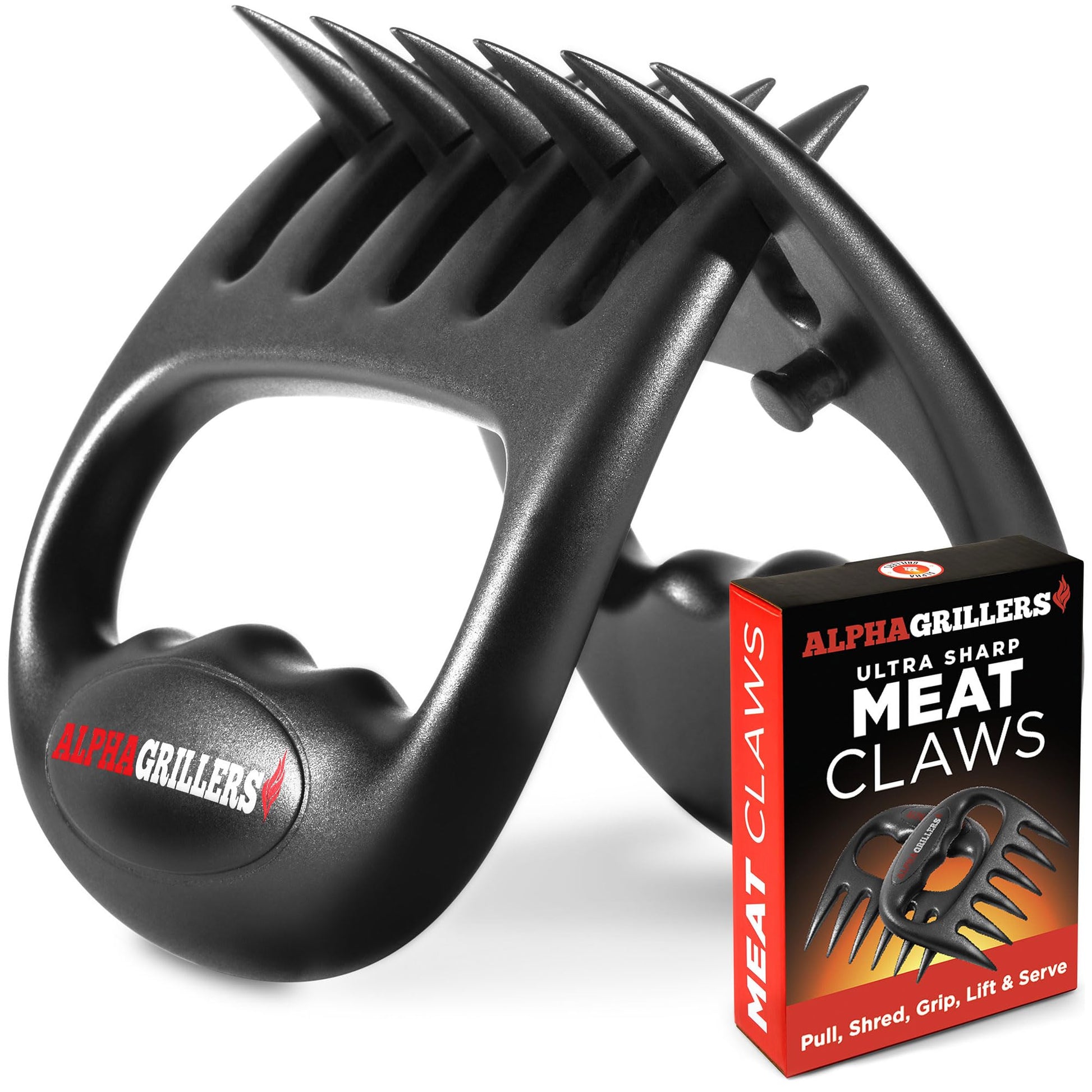 Alpha Grillers Meat Shredder Claws - Fathers Day Gifts for Dad - BBQ Grilling Accessories Gift for Men Him Husband Boyfriend Birthday - Barbecue Grill Puller for Shredding Pulled Pork Chicken - CookCave