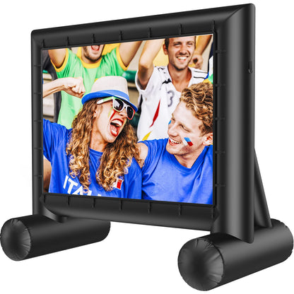 Amada 14 Feet Outdoor Inflatable Movie Screen, Projector Screen with Fast Low-Noise Air, Support Front Rear Projection for Backyard Movie Night, Home Theater, Theme Party, AMPJ04 - CookCave