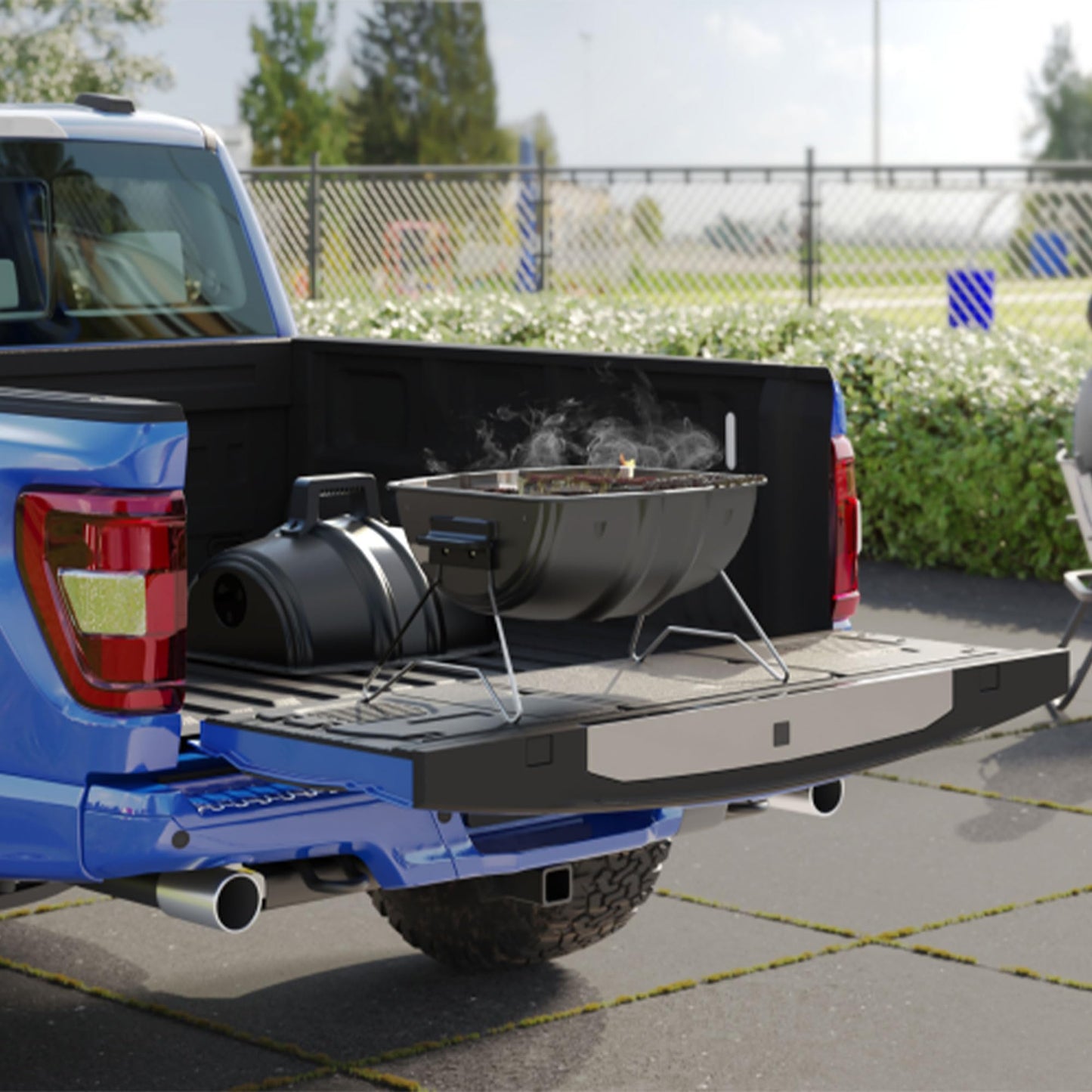 Americana Grills Keg A Que Charcoal BBQ Grill, Portable Outdoor Barbecue with Durable Powder Coated Hood and Bowl, 186 Square Inch Cooking Area, Black - CookCave