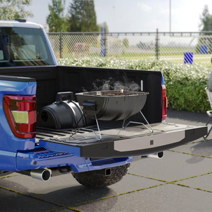 Americana Grills Keg A Que Charcoal BBQ Grill, Portable Outdoor Barbecue with Durable Powder Coated Hood and Bowl, 186 Square Inch Cooking Area, Black - CookCave