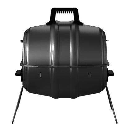 Americana Grills Keg A Que Charcoal BBQ Grill, Portable Outdoor Barbecue with Durable Powder Coated Hood and Bowl, 186 Square Inch Cooking Area, Black - CookCave