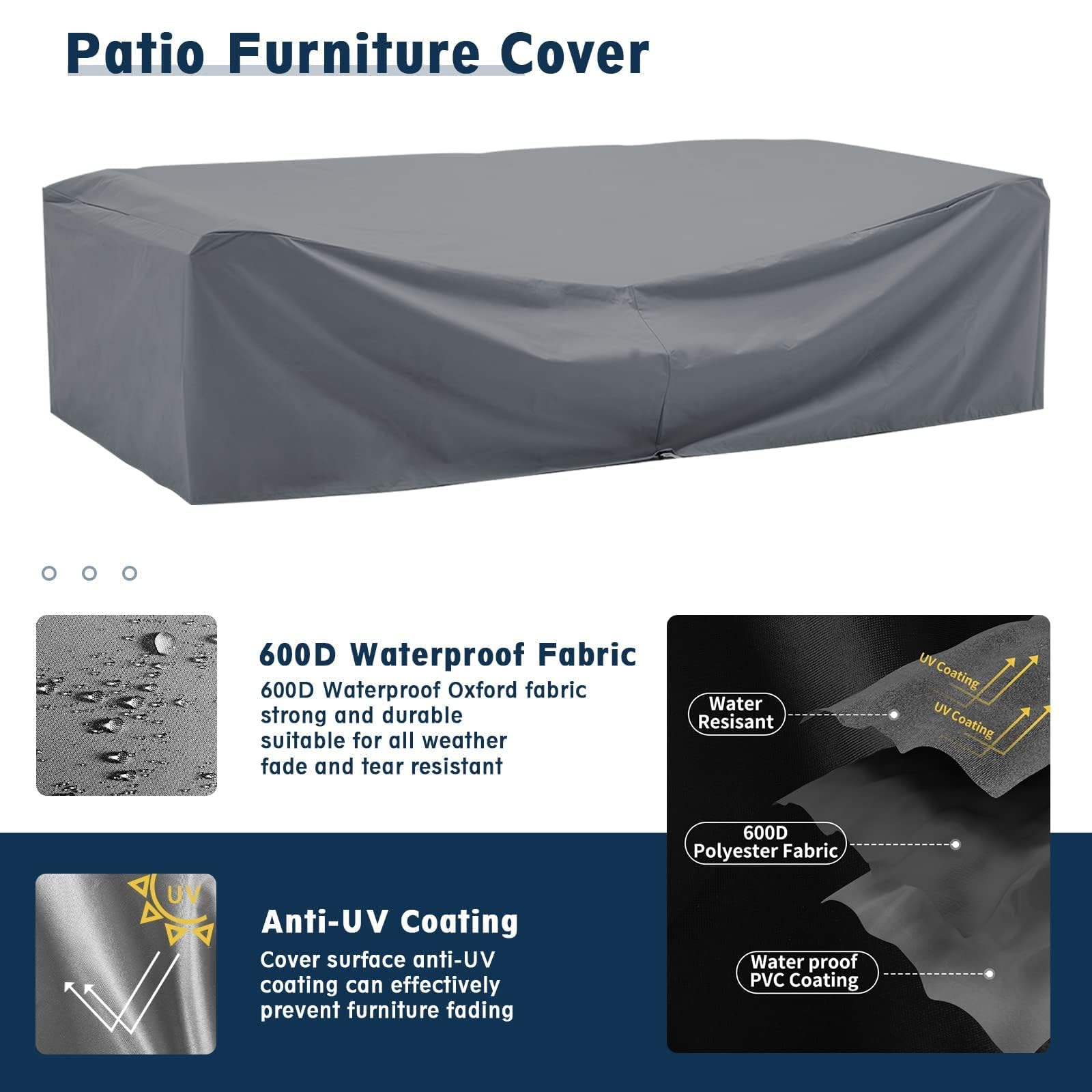 Amopatio Patio Furniture Sets, 7 Pieces Outdoor Rattan Sectional Sofa Set with Glass Table and Cushions, Wicker Patio Conversation Set for Outdoor Indoor Backyard Lawn Garden Porch (Grey) - CookCave