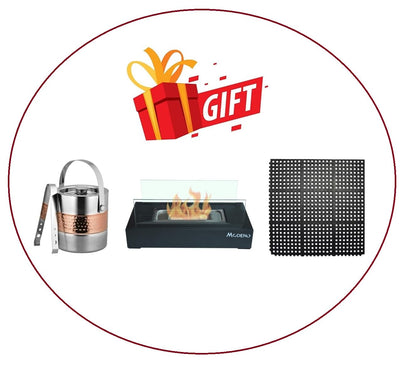 AMS Fireplace Summerset Pizza Oven - Large Capacity Natural Gas Outdoor Oven with Pizza Stone and Smoker Box, 304 Stainless Steel Construction for Built-in or Countertop Use. FREE Tabletop Fire Pit - CookCave