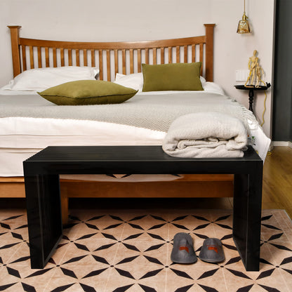 APRTAT Bamboo Dining Bench, 35 inch Farmhouse Decor Indoor Kitchen Table Bench, Entryway Shoe Rack Bench, Outdoor Bench, Solid Bamboo Benches for Living Room, Hallway, Bedroom, Bathroom - CookCave