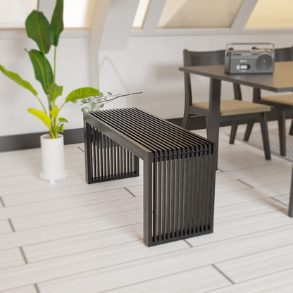 APRTAT Bamboo Dining Bench, 35 inch Farmhouse Decor Indoor Kitchen Table Bench, Entryway Shoe Rack Bench, Outdoor Bench, Solid Bamboo Benches for Living Room, Hallway, Bedroom, Bathroom - CookCave