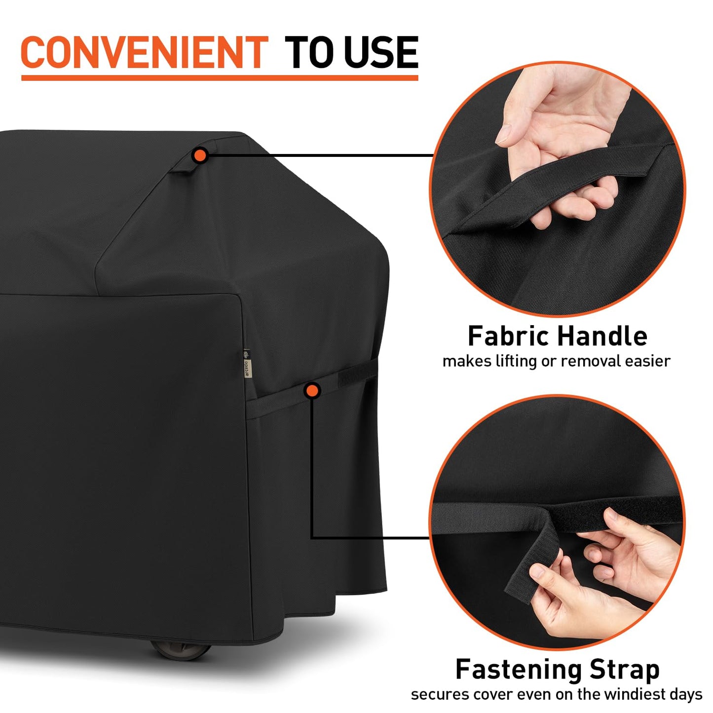 Arcedo BBQ Grill Cover 53 Inch, Heavy Duty Waterproof Outdoor Gas Grill Cover, Fade Resistant Durable and Convenient Compatible with Charbroil Weber Spirit Nexgrill Napoleon - CookCave