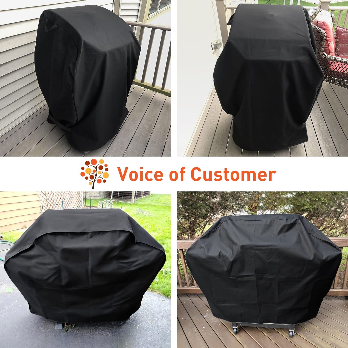 Arcedo BBQ Grill Cover 55 inch, Waterproof Grill Cover for Outdoor Grill, Rip-Proof, Fade Resistant Barbecue Gas Grill Cover for Weber, Char Broil, Nexgrill etc., All Weather Resistant - CookCave