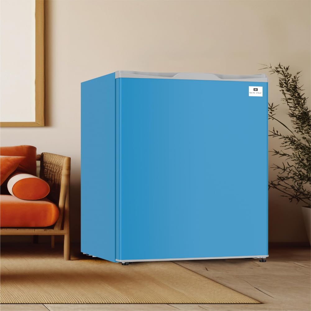 ARCTIC CHEF ACFR321BLUE Mini Refrigerator-Freezer Compartment-Adjustable Thermostat Control-Reversible Doors-Ideal for Dorm, Office, RV, Garage, Apartment-Blue, 3.2 CU.FT - CookCave