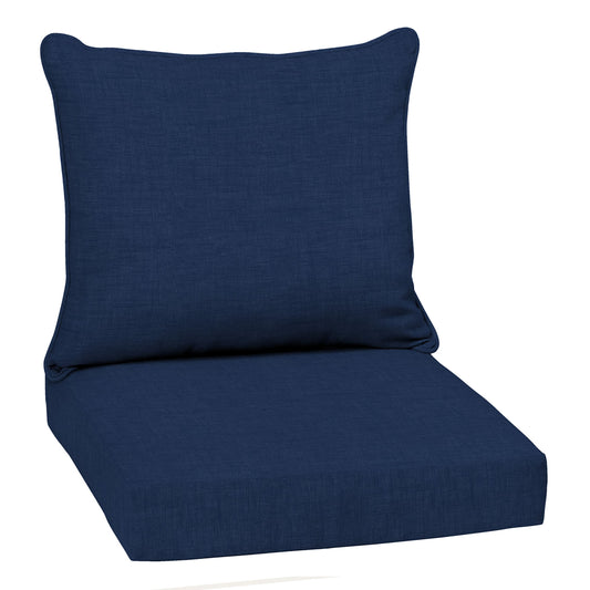 Arden Outdoor Deep Seat Cushion Set, 22 in x 24 in, Weather-Proof, Rain-Proof, Fade Resistant Patio Cushion Sapphire Blue Leala - CookCave