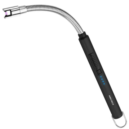 ARECTECH Candle Electric Lighter Rechargeable USB Arc Lighter Windproof Plasma for Candle Cooking BBQs Fireworks Birthday Gift Black - CookCave