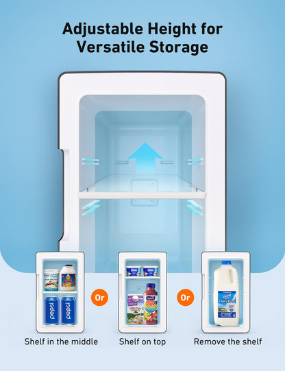 AstroAI Mini Fridge 2.0 Gen, 6 Liter/8 Cans Makeup Skincare Fridge 110V AC/ 12V DC Portable Thermoelectric Cooler and Warmer Little Tiny Fridge for Bedroom, Cosmetics (Dark Grey) - CookCave