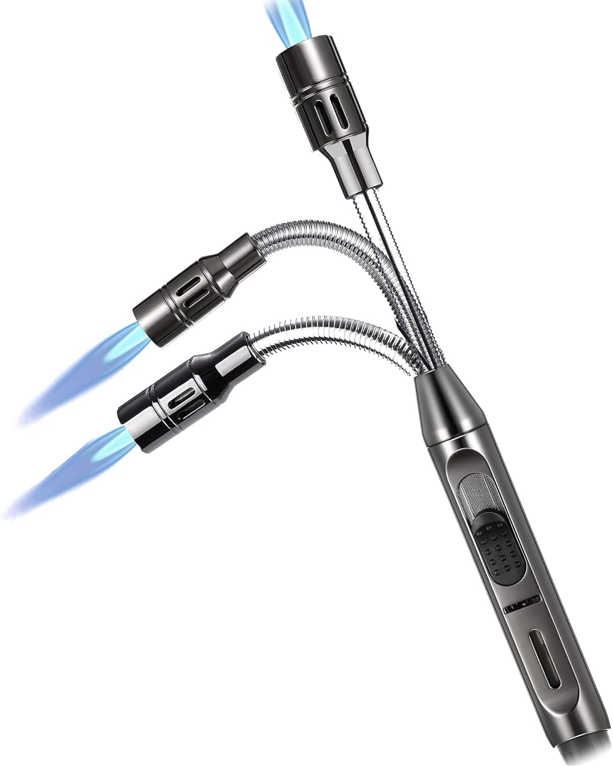 Auratrio Y17 360° Flexible Gas Lighter with Locking Device Storm, Jet Flame Lighter for Fireplace, Kitchen, Candles, BBQ, Oven, Campfire (Not Prefilled) - CookCave