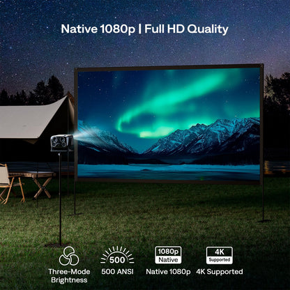 Aurzen BOOM mini Google TV Smart Projector with WiFi and Bluetooth, 4K Supported Outdoor & Home Movie Projector with 20W Speakers DoIby Audio, Real-Time Focus & Keystone, 500 ANSI Lumens, Black - CookCave