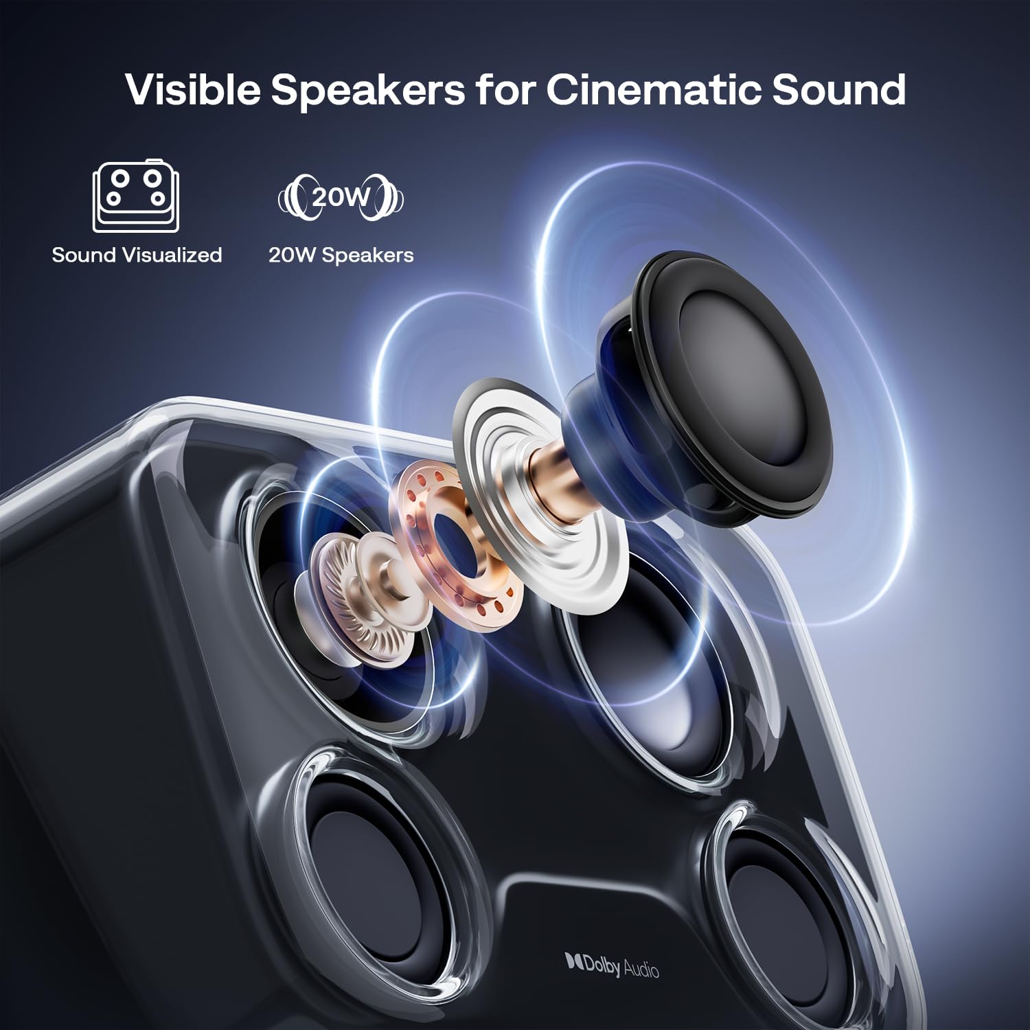 Aurzen BOOM mini Google TV Smart Projector with WiFi and Bluetooth, 4K Supported Outdoor & Home Movie Projector with 20W Speakers DoIby Audio, Real-Time Focus & Keystone, 500 ANSI Lumens, Black - CookCave