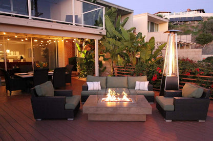 Avenlur Pyramid Patio Heater, 48,000 BTU Outdoor Propane Heater with Quartz Glass Tube, Cover, Ignition & Wheels — Freestanding Gas Heater for Backyard, Deck & Patio - CookCave