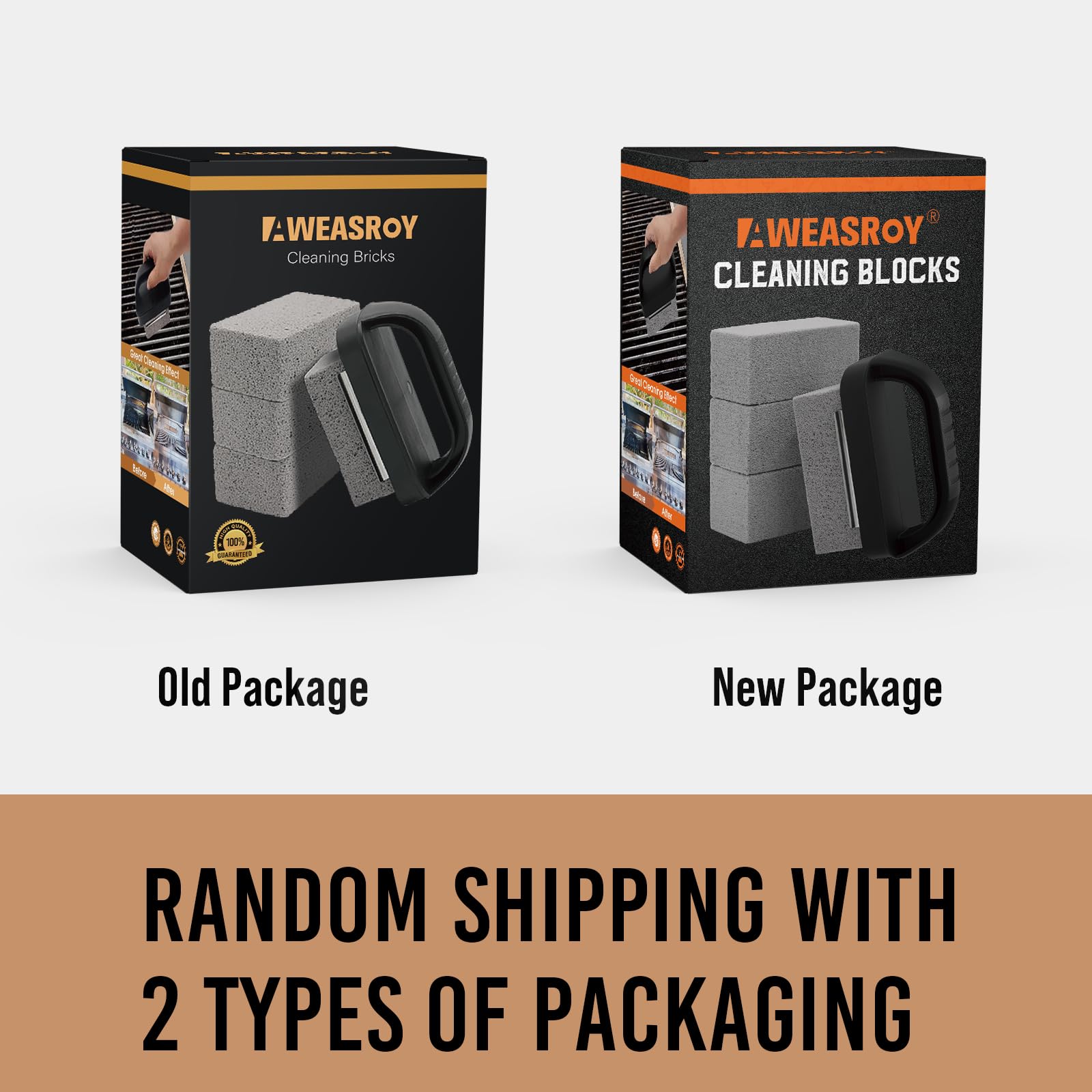 AWEASROY Heavy Duty Grill Cleaner, Grill Cleaning Bricks with Handle, Pumice Griddle Cleaning Stone Removing Stains for BBQ, Swimming Pool, Sink(4 Pack) - CookCave