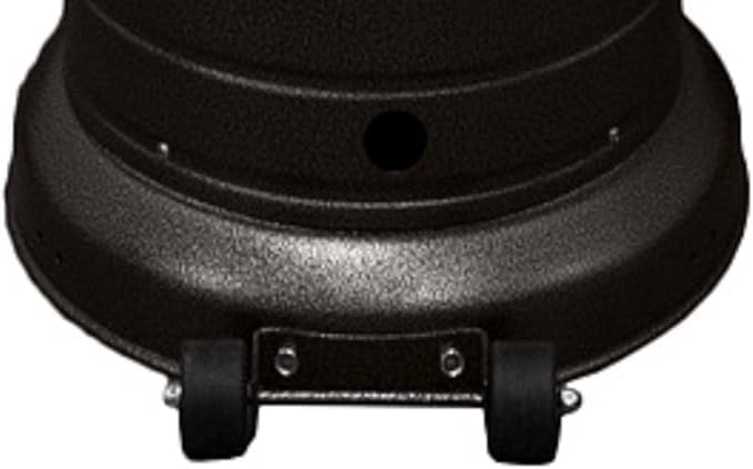 AZ Patio Outdoor Propane Gas Patio Heater, 48K BTU's, Open Door Design, Adjustable Table, Single pole, CSA approved, Hammered Bronze Finish - CookCave