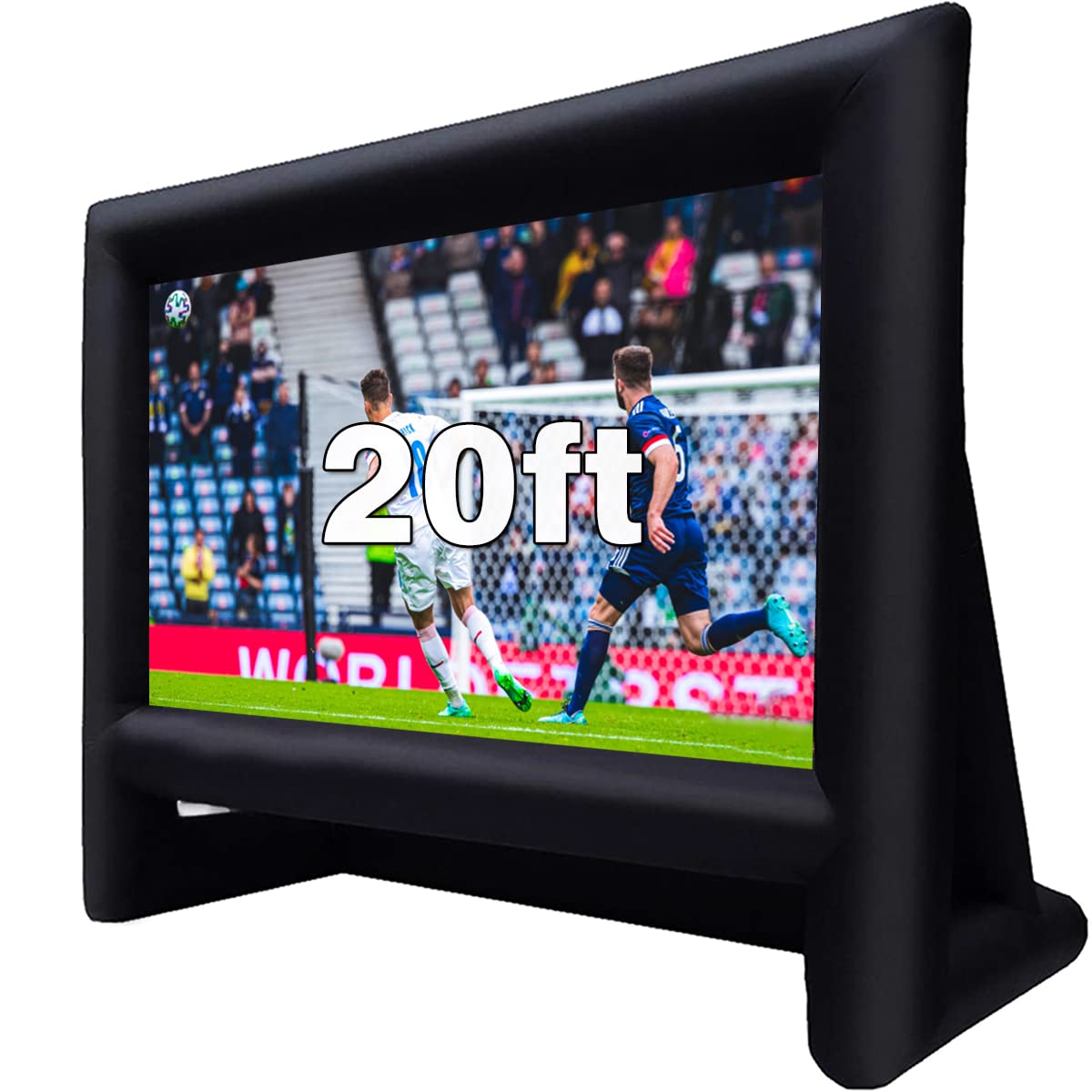 AZXRHWYGS 20 Feet Inflatable Movie Screen Outdoor Theater Blow Up Projection Screen with Carry Bag Blower for Front and Rear Projection Home Theater Backyard Pool Fun - CookCave