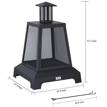 BALI OUTDOORS 28 inch Fire Pit Outdoor, Outdoor Wood Burning Fire Pit Large, Firepits for Outside Patio, Garden, Backyard - CookCave