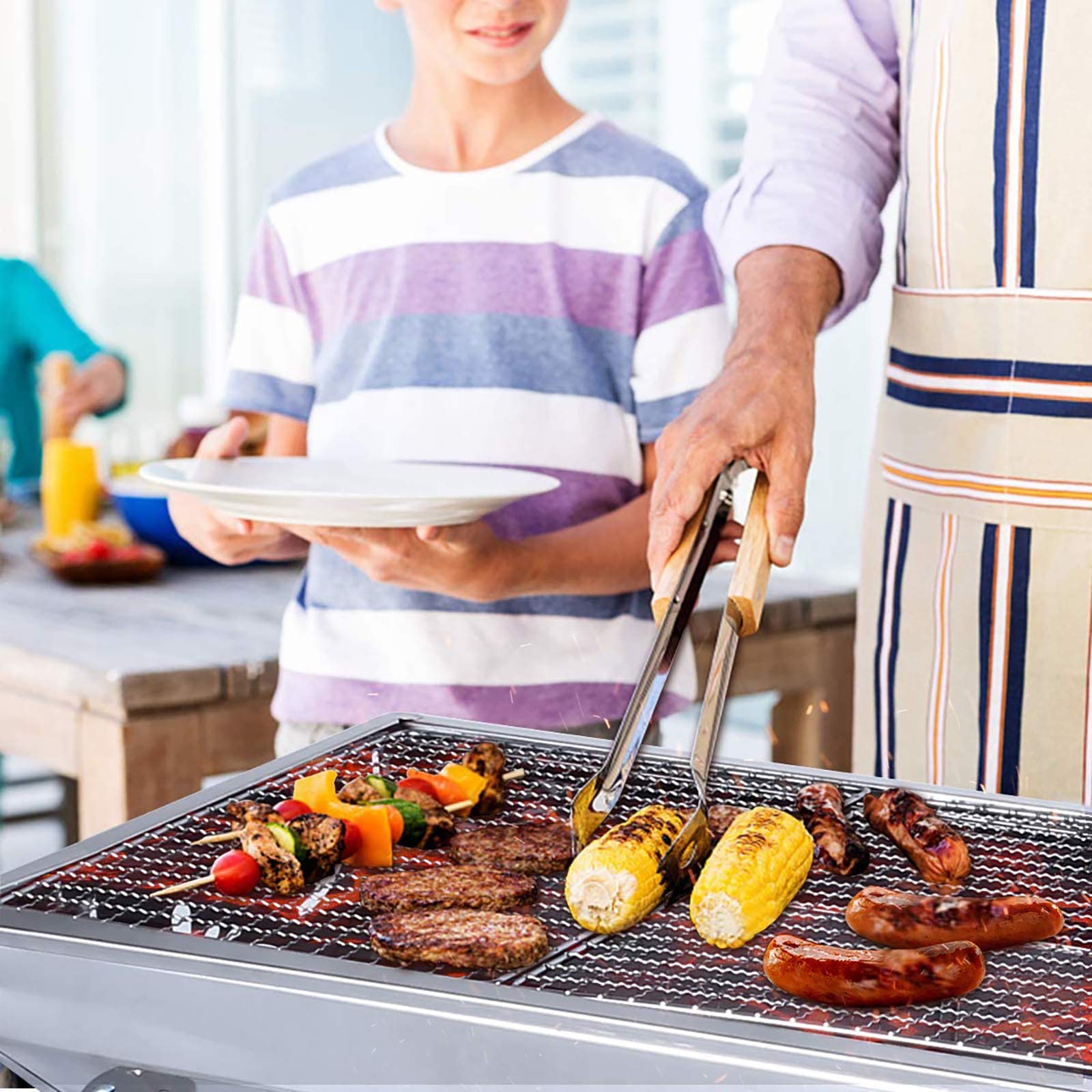 Barbecue Charcoal Grill Stainless Steel Folding Portable BBQ Tool Kits for Outdoor Cooking Camping Hiking Picnics Tailgating Backpacking or Any Outdoor Event (Large) - CookCave