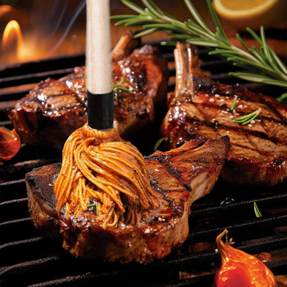 Basting Pastry Brush and BBQ Mop Cooking - ZQDFLME Sauce Brush Set with Heat Resistant Silicone Brushes for Grilling, Kitchen Cooking,Smoking Steak (4 pcs) - CookCave