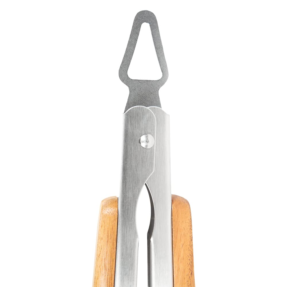 BBQ-AID Pro BBQ Tongs for Grill - 17" Professional Grade Barbecue Tongs for Cooking- Solid & Sturdy - Built with 304 Grade Stainless Steel and Acacia Wood - Heavy Duty Built to Last Kitchen essential. - CookCave