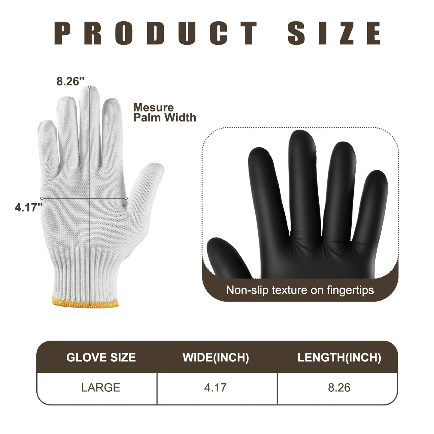 BBQ Gloves-200 Nitrile Disposable Gloves（XL）& 6 Cotton Liners, Grilling Glove, Meat Gloves, Black Cooking, Waterproof & Heat-Resistant for Smoking, Cooking, Grilling - CookCave