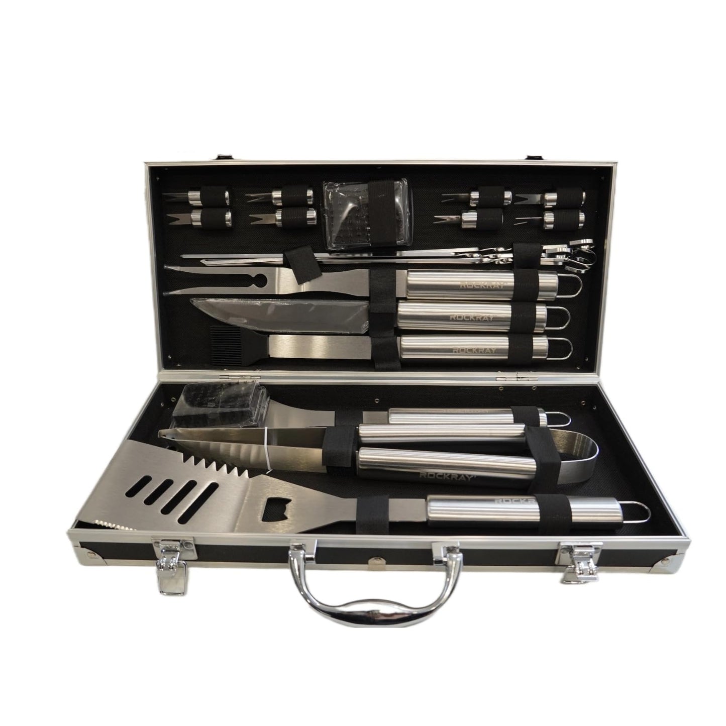 BBQ Grill Tools Set, 21-Piece Stainless Steel Utensils with Aluminum Case, Heavy Duty Grilling Accessories, The Grill Gift for Father's Day and Christmas - CookCave