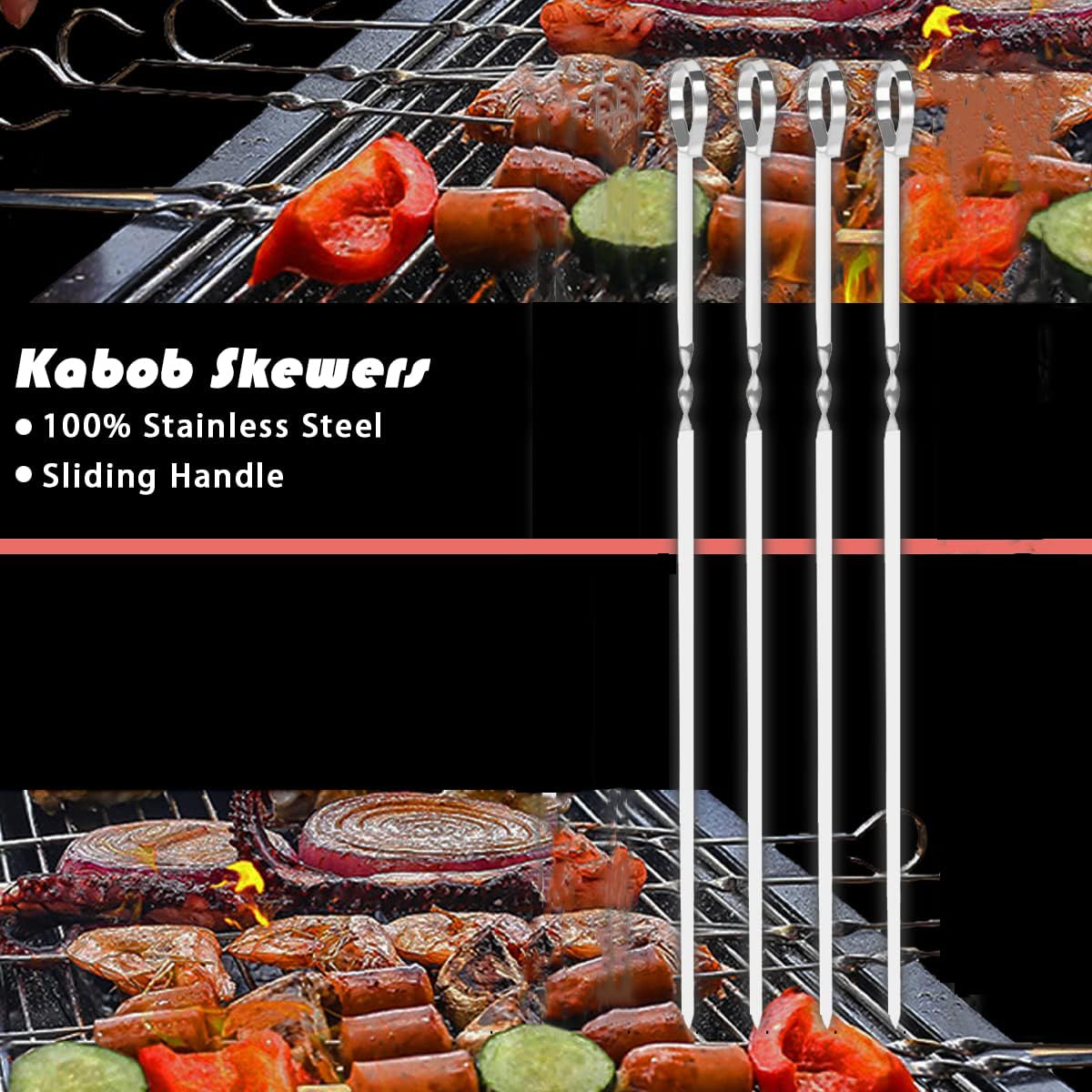 BBQ Grilling Tools Set,Stainless Steel Grilling Accessories Kit for Men Gift,8pc BBQ Grill Utensils Gift Kit with Carrying Case BBQ Tools Grill Tools Set for Backyard Outdoor Grill Cooking Utensils - CookCave