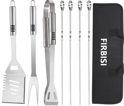 BBQ Grilling Tools Set,Stainless Steel Grilling Accessories Kit for Men Gift,8pc BBQ Grill Utensils Gift Kit with Carrying Case BBQ Tools Grill Tools Set for Backyard Outdoor Grill Cooking Utensils - CookCave