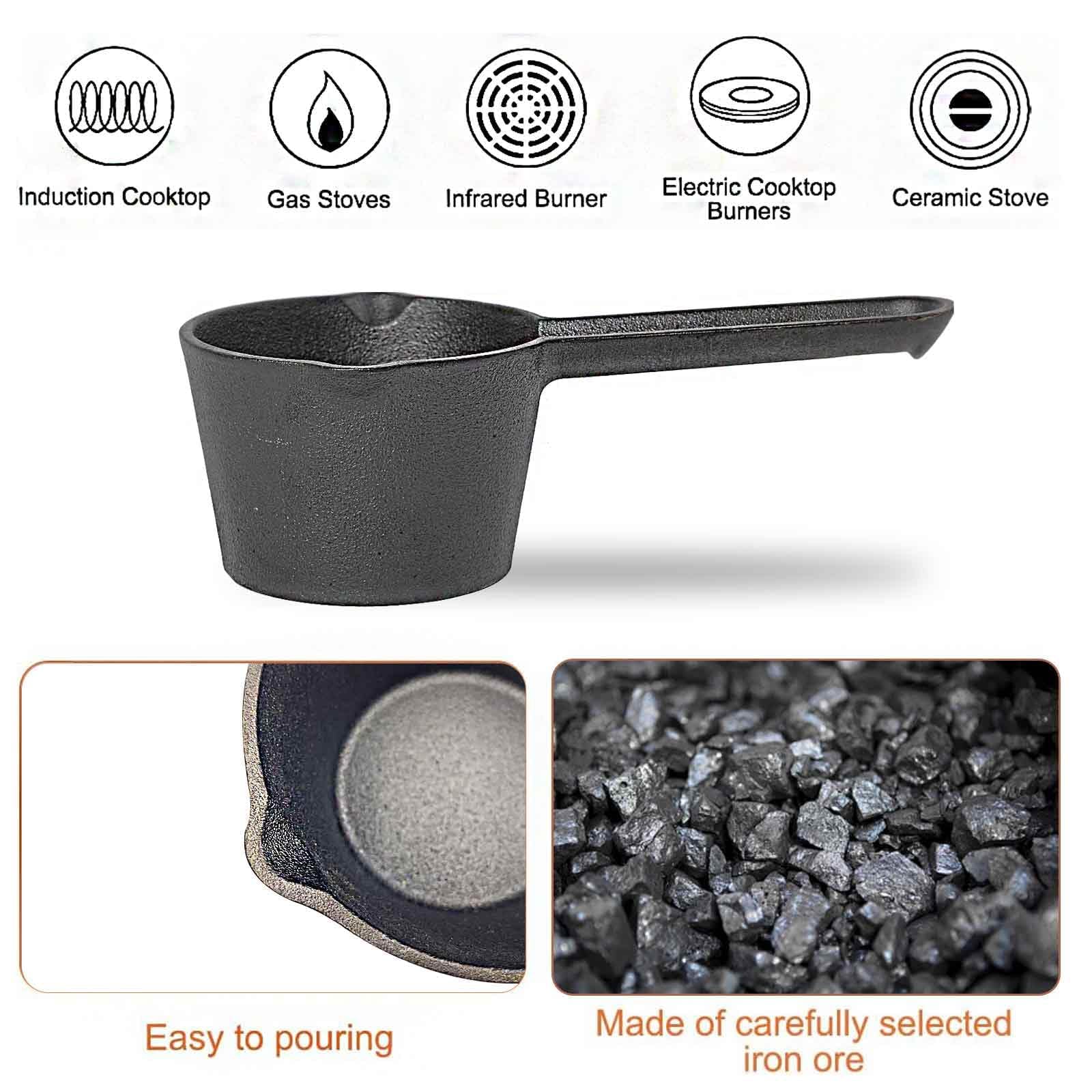 BBQ Mop Brush and Cast Iron Basting Pot - Grilling Tool Set with Basting Brush an Meat Shredder Claws for Meat Smoker, Grill and Stove(8pcs) - CookCave