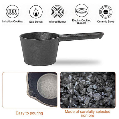 BBQ Mop Brush and Cast Iron Basting Pot - Grilling Tool Set with Basting Brush an Meat Shredder Claws for Meat Smoker, Grill and Stove(8pcs) - CookCave