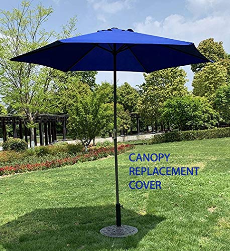 BELLRINO DECOR Replacement ROYAL BLUE STRONG & THICK Umbrella Canopy for 9ft 6 Ribs (Canopy Only) - CookCave