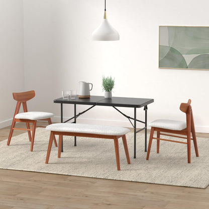 Best Choice Products 4ft Plastic Folding Table, Indoor Outdoor Heavy Duty Portable w/Handle, Lock for Picnic, Party, Camping - Black - CookCave