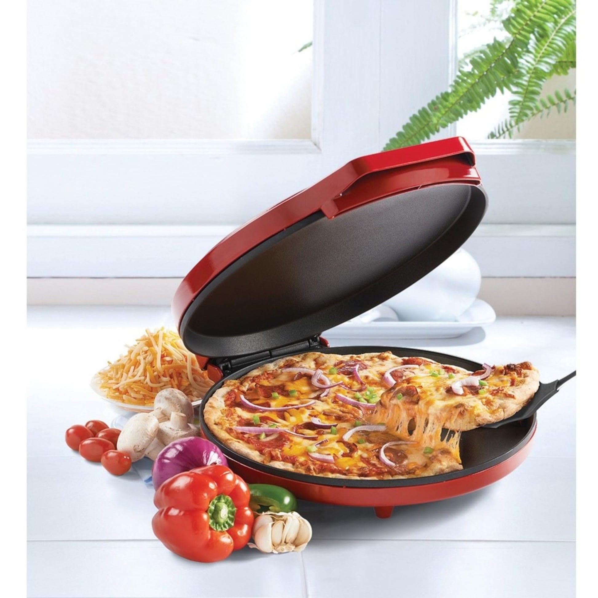 Betty Crocker Countertop Pizza Maker, 1440-Watt Pizza Maker Machine for Home, BC-2958CR - CookCave