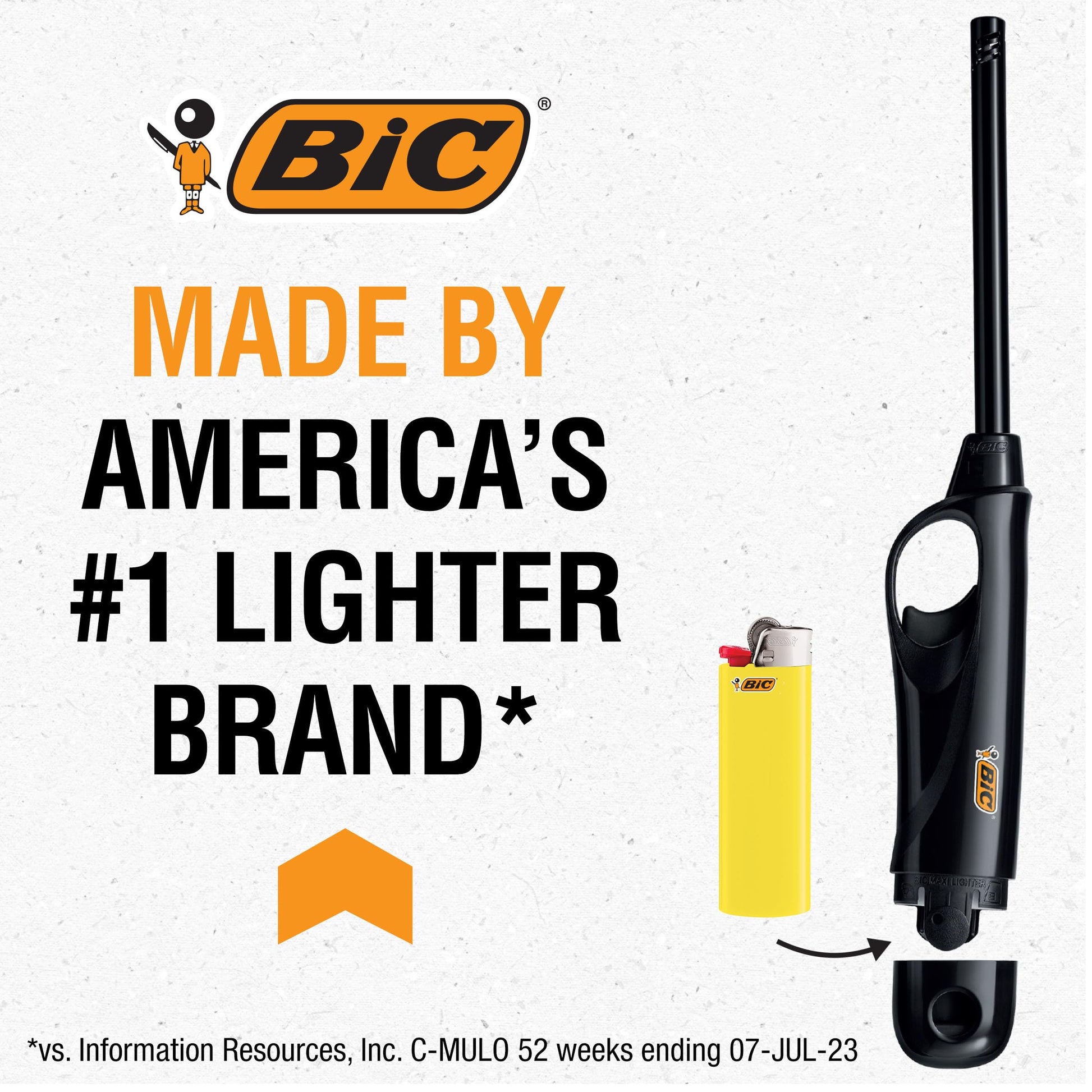 BIC EZ Load Lighter, Reloadable Multi Purpose Lighter, Great to Use Camping, Grilling and for Fireplaces, Pack with 2 EZ Load Long Shells and 2 BIC Maxi Pocket Lighters - CookCave