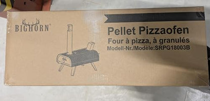 BIG HORN OUTDOORS 12" Black Pizza Ovens Wood Pellet Fired Pizza Maker, Stone-Baked Pizzas Made Easy Use Anywhere, Backyard Camping Party Cooking with your Family or Friend - CookCave