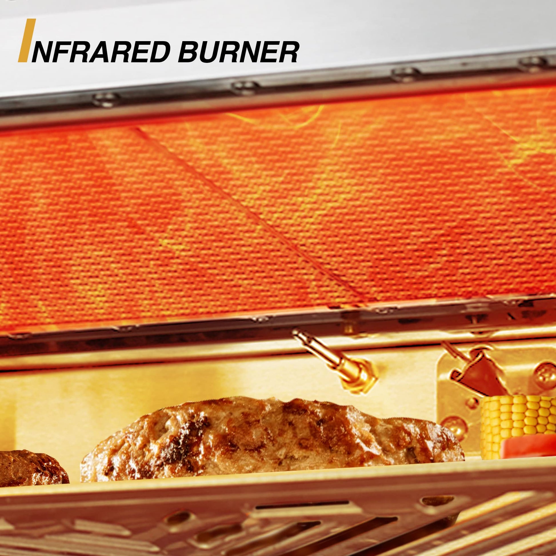 BIG HORN OUTDOORS 1500°F Small Infrared Propane Gas Grill – Portable Steak Broiler & Sear Station, Outdoor Salamander BBQ with Pizza Stone, Stainless Steel - CookCave