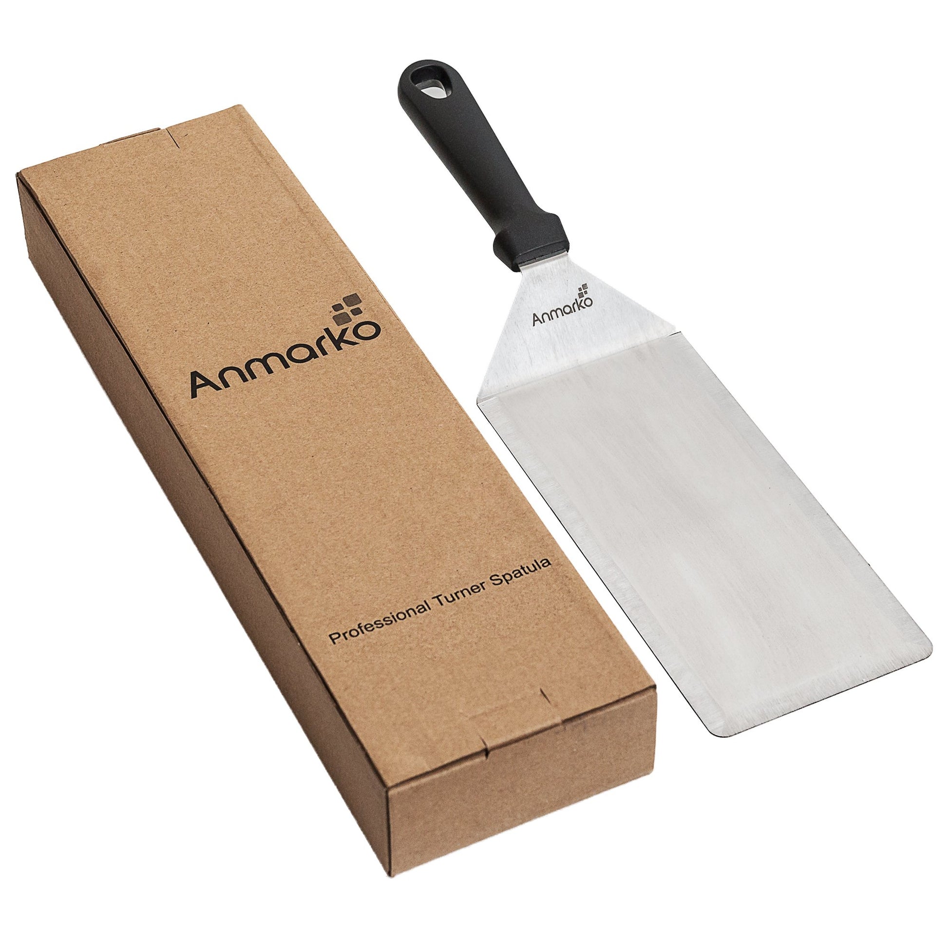 Big Metal Griddle Spatula - Grill spatula 4 x 8 in Large Burger Smasher Hamburger Turner Scraper - Pancake Flipper - Great for BBQ Grill and Flat Top Griddle - Commercial Grade - CookCave